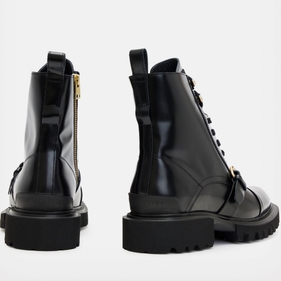 All Saints Tori Leather Boots Size 10 - Picture 10 of 12